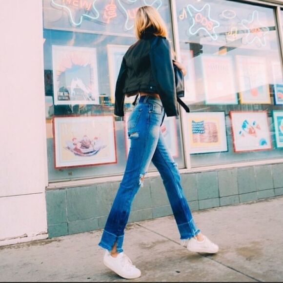 REVICE Milf Distressed Wide Leg Jeans - Picture 3 of 12